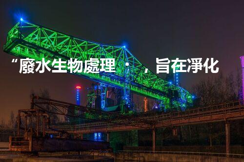 “廢水生物處理，旨在凈化水源，守護碧水藍天”